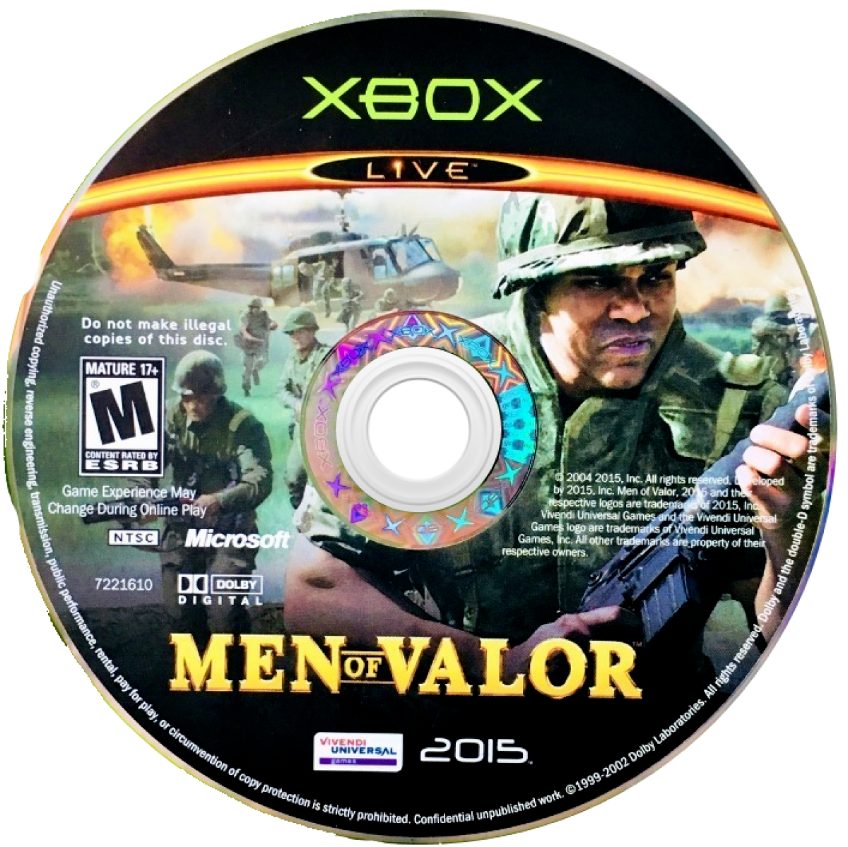 Men of Valor retro Xbox video game Men of Valor military first person shooter Vietnam War tactical combat historical warfare action campaign console title Xbox release disc