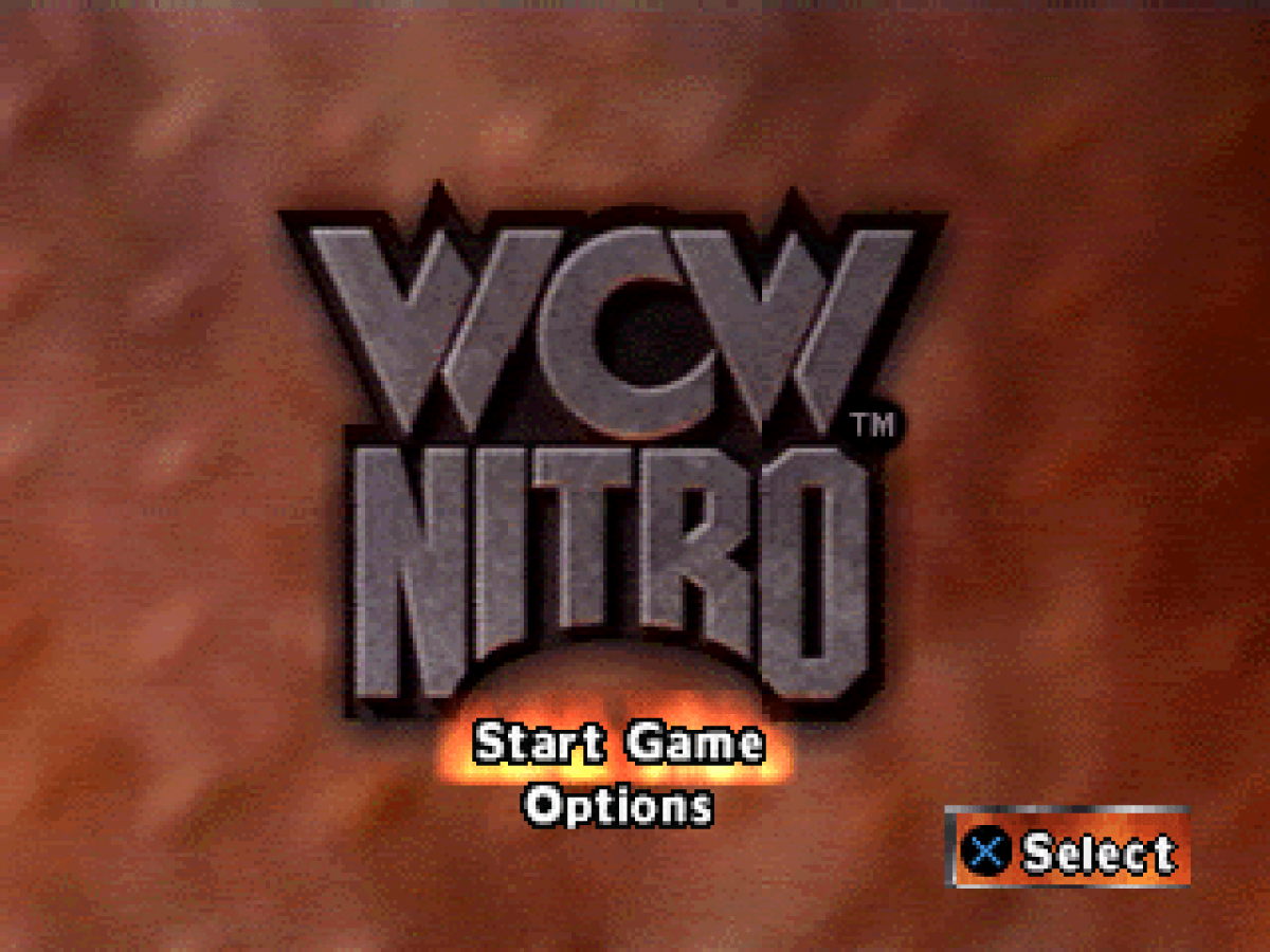 WCW Nitro title screen for PlayStation 1 (PS1) video game