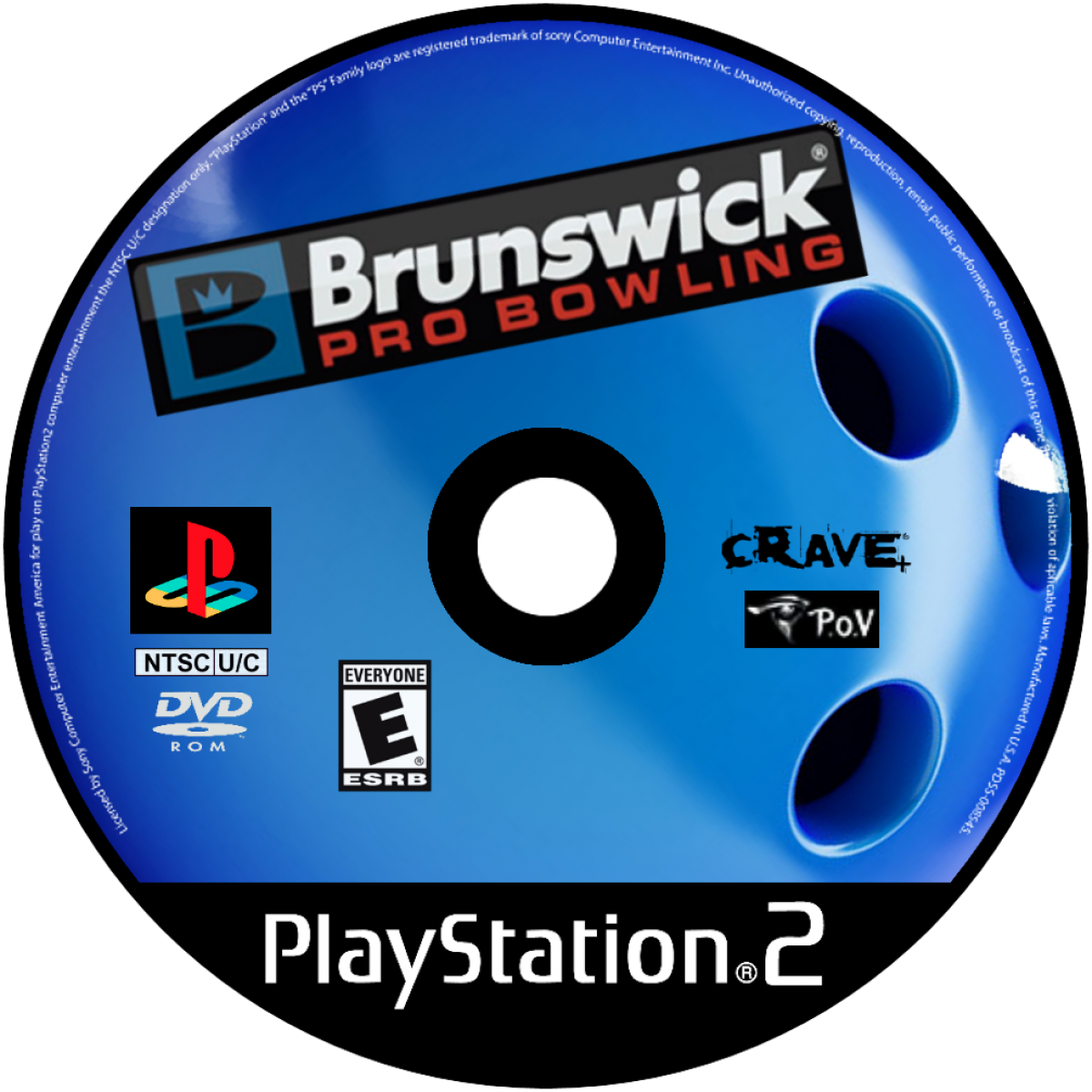 Brunswick Pro Bowling for PlayStation 2 with realistic bowling simulation and sports gameplay theme disc