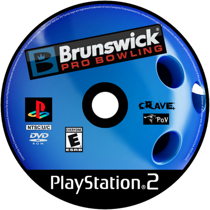 Brunswick Pro Bowling for PlayStation 2 with realistic bowling simulation and sports gameplay theme disc