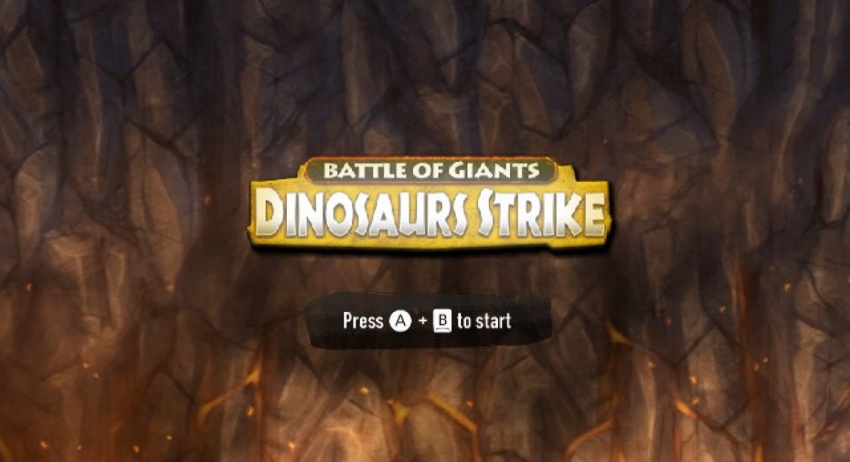 Battle of Giants Dinosaurs Strike title screen art for Nintendo Wii (Wii) video game