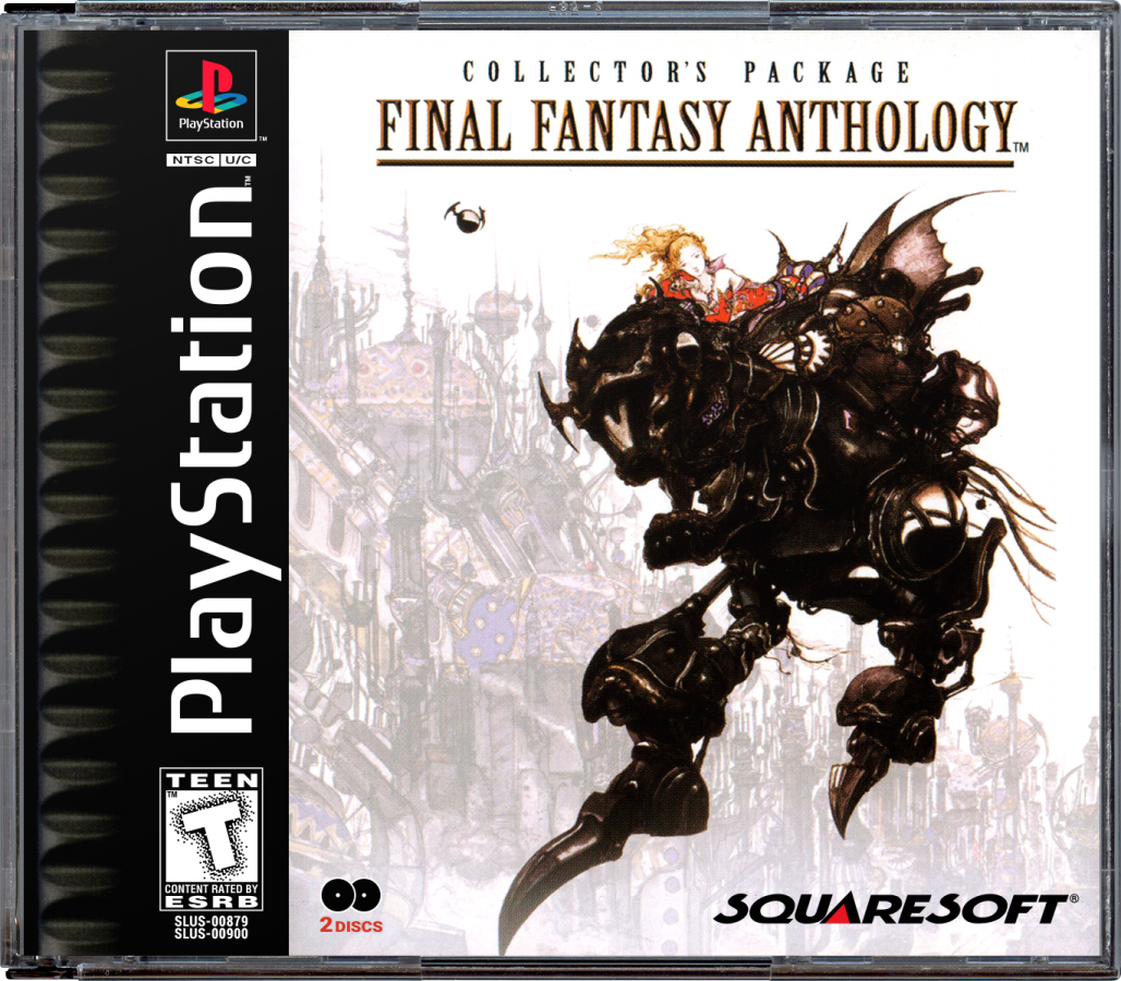 Final Fantasy Anthology PS1 PlayStation 1 JRPG role playing game Final Fantasy V and VI collection turn based combat fantasy adventure retro video game cover art Greatest Hits edition