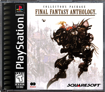 Final Fantasy Anthology PS1 PlayStation 1 JRPG role playing game Final Fantasy V and VI collection turn based combat fantasy adventure retro video game cover art Greatest Hits edition