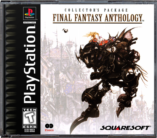 Final Fantasy Anthology PS1 PlayStation 1 JRPG role playing game Final Fantasy V and VI collection turn based combat fantasy adventure retro video game cover art Greatest Hits edition