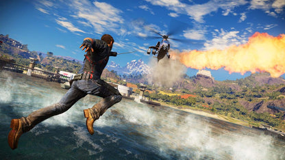Just Cause 3 – PlayStation 4 (PS4) video game gameplay, open-world action-adventure game.