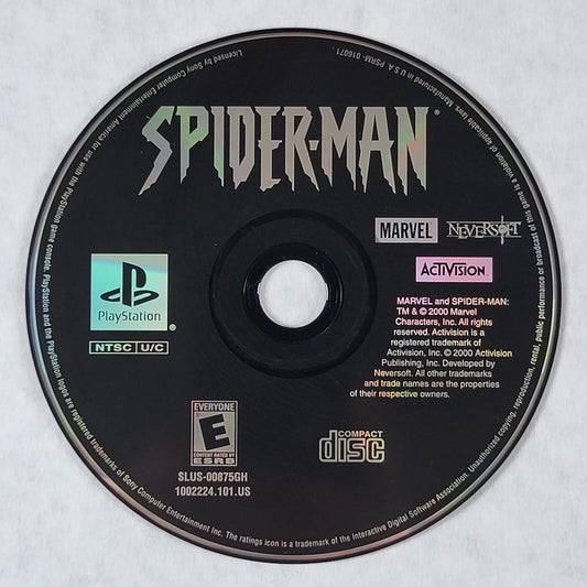 Spider-Man [Greatest Hits] disc for PlayStation 1 (PS1) action-adventure video game