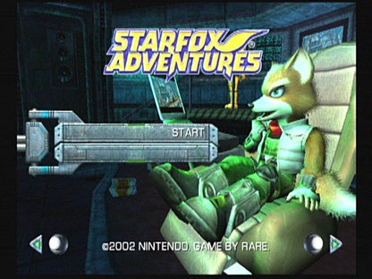 Starfox: Adventures start screen for Nintendo GameCube (GC) action adventure video game