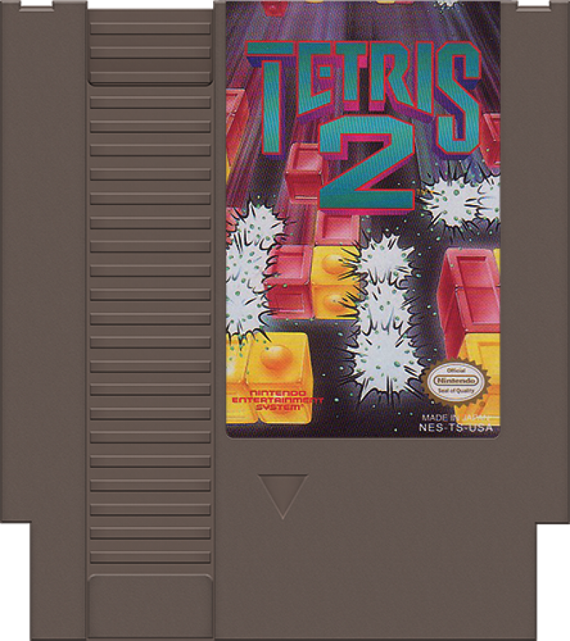 Tetris 2 cartridge for Nintendo Entertainment System (NES) retro video game