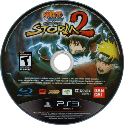 Naruto Shippuden: Ultimate Ninja Storm 2 disc art for PlayStation 3 (PS3) video game