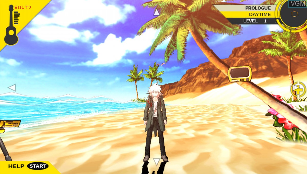 Danganronpa 2 Goodbye Despair PlayStation Vita video game, visual novel adventure, murder mystery investigation, anime-style storytelling, handheld console title gameplay screenshot