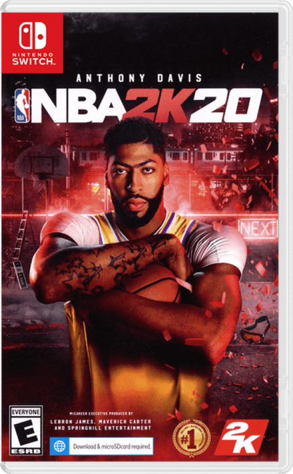 NBA 2K20 cover art for Nintendo Switch NS basketball video game