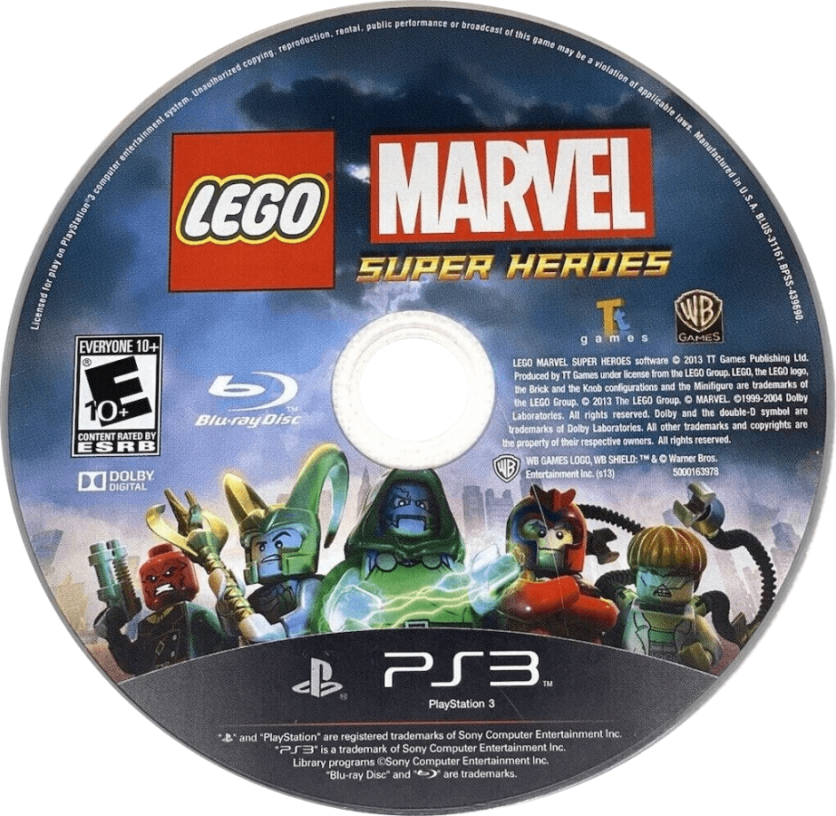 LEGO Marvel Super Heroes disc for PlayStation 3 PS3 video game