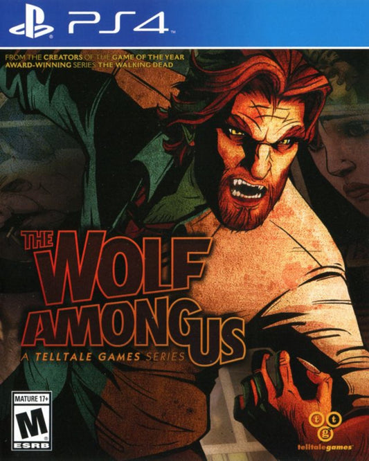 Wolf Among Us – PlayStation 4 (PS4) video game cover image, episodic interactive adventure.