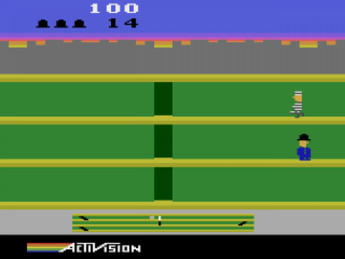 Keystone Kapers gameplay art for Atari 2600 (2600) video game