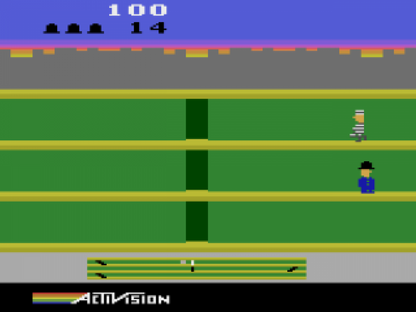 Keystone Kapers gameplay art for Atari 2600 (2600) video game