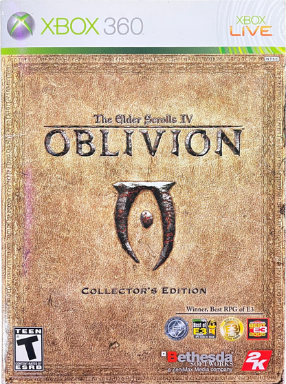 The Elder Scrolls IV Oblivion Collector's Edition Xbox 360 inspired design featuring epic open world fantasy role playing adventure aesthetic vast kingdom exploration magic and sword combat immersive quests rich lore medieval landscapes collector edition presentation cover 