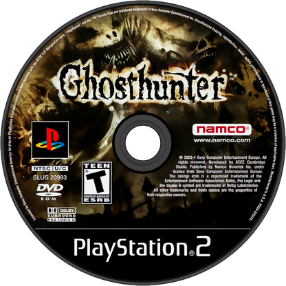 Ghosthunter PS2 Sony PlayStation 2 action adventure horror game third person shooting supernatural ghost hunting paranormal enemies puzzle solving atmospheric gameplay dark comedy elements retro gaming PlayStation 2 software video game title disc