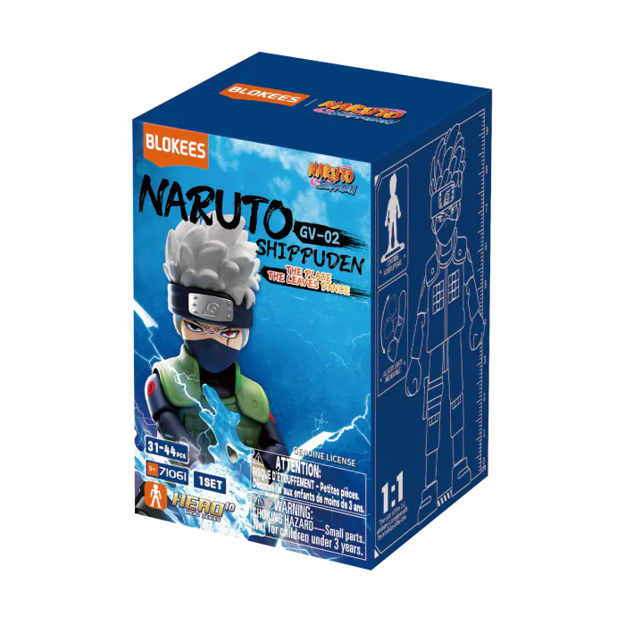 Blokees Naruto Galaxy Version The Place the Leaves Dance blind box collectible series inspired design featuring buildable anime character figures aesthetic mystery box assortment Hidden Leaf Village themed designs detailed ninja inspired mini models colorful collectibles dynamic action poses and display presentation