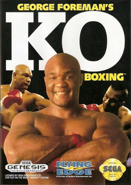 George Foreman's KO Boxing cover art for Sega Genesis (GEN) video game
