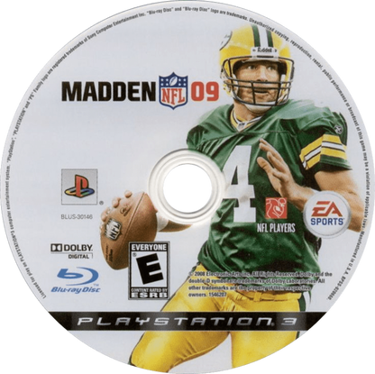 Madden NFL 09 disc art for PlayStation 3 (PS3) video game