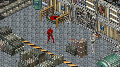Crusader No Remorse Sega Saturn isometric action shooter cyberpunk tactical combat game rebellion storyline explosive weapons destruction based gameplay The 3DO Company port sci fi military missions retro gaming Sega Saturn software video game title gameplay