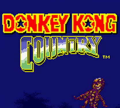 Donkey Kong Country  – Game Boy Color (GBC) title screen Art for this game boy color game. 