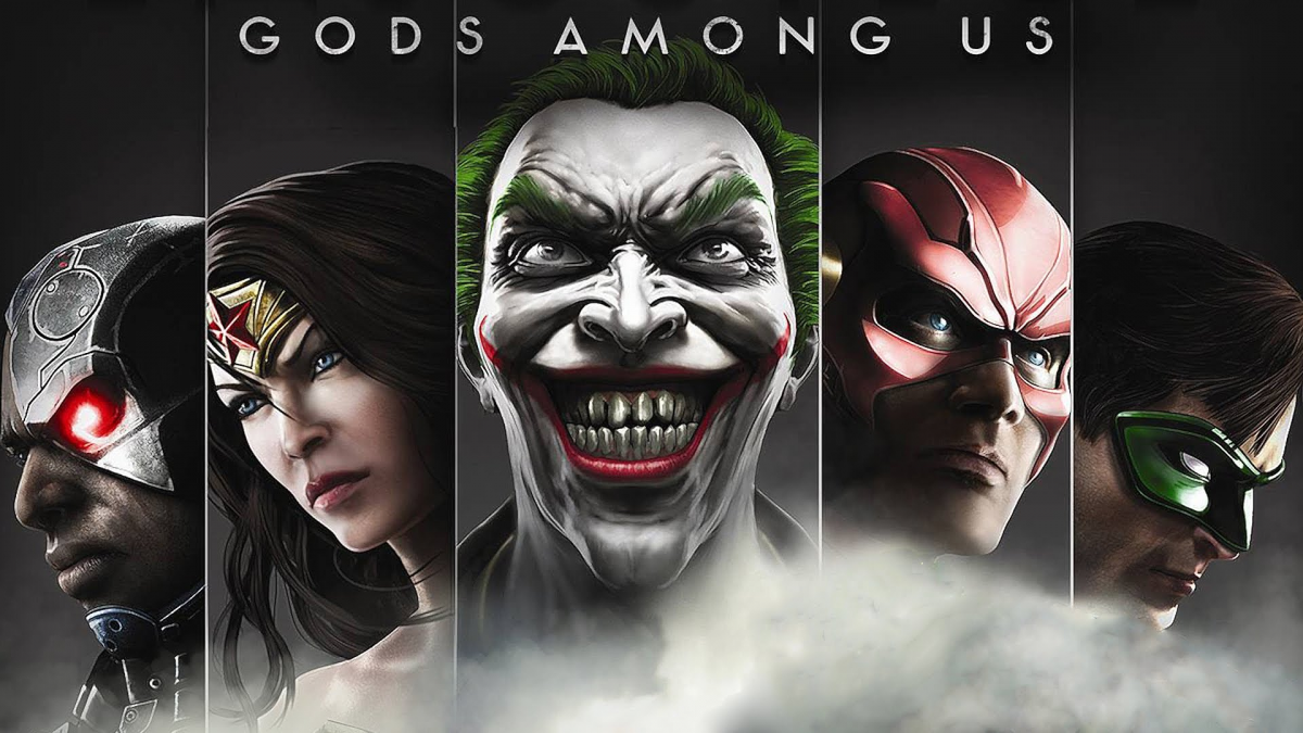 Injustice Gods Among Us title screen art for Nintendo Wii U WiiU video game