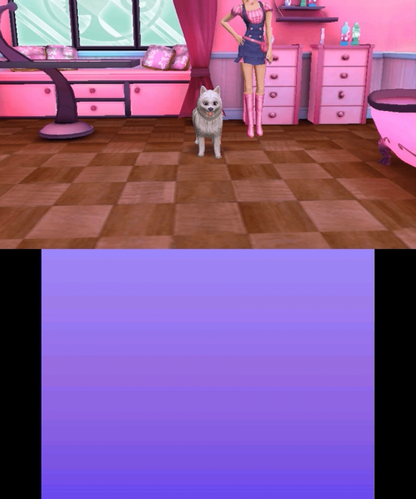 Barbie: Groom and Glam Pups gameplay for Nintendo 3DS (3DS) pet care simulation video game
