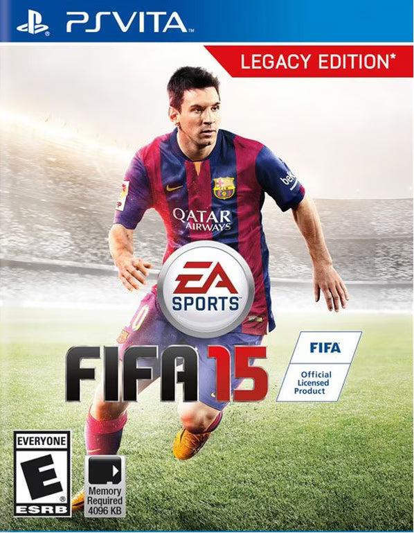 FIFA 15 PlayStation Vita PS Vita for retro video game enthusiasts featuring soccer simulation gameplay authentic clubs and national teams realistic match presentation strategic team management competitive multiplayer modes portable handheld sports action and collectible gaming appeal cover art 