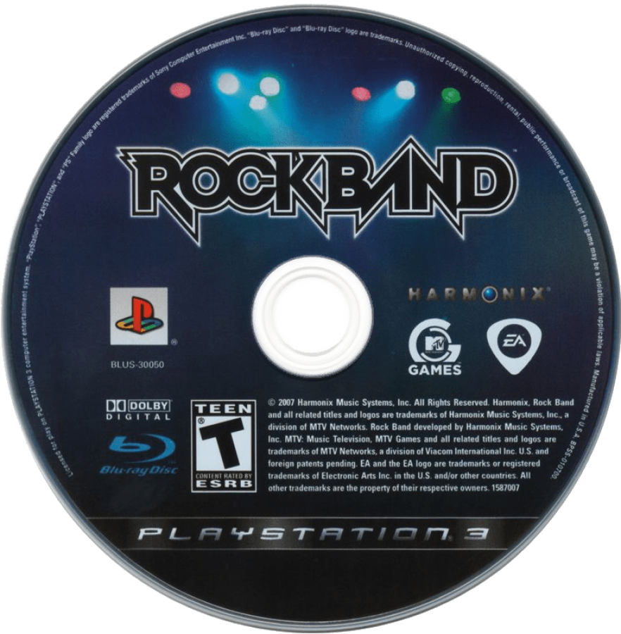 Rock Band disc for PlayStation 3 (PS3) video game