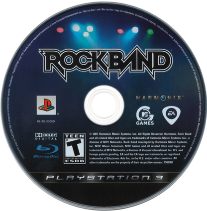 Rock Band disc for PlayStation 3 (PS3) video game