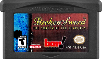 Game Boy Advance Broken Sword Shadow of the Templars adventure game game cartridge