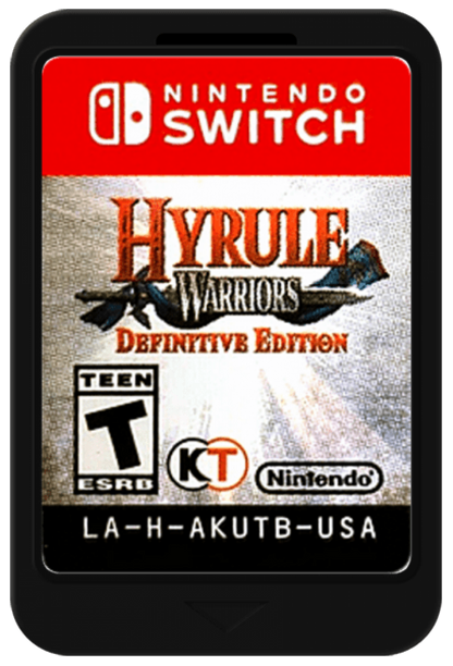 Hyrule Warriors Definitive Edition cartridge for Nintendo Switch action game