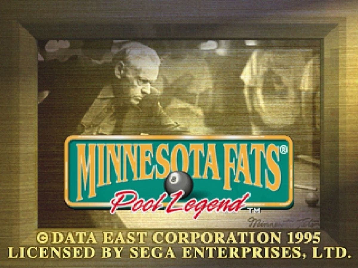 Minnesota Fats: Pool Legend title screen for Sega Saturn (SS) video game