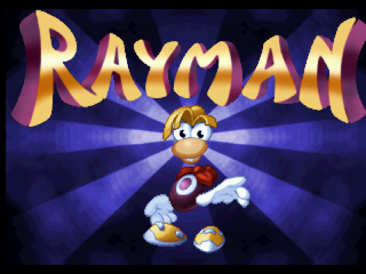 Rayman Atari Jaguar Rayman platformer game cartridge retro 90s side scrolling adventure classic platforming title fantasy worlds collectible game start screen 