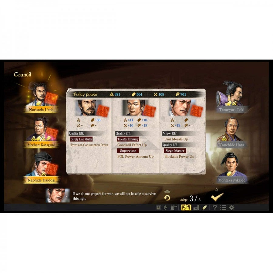 Nobunaga's Ambition: Taishi – PlayStation 4 (PS4) strategy video game gameplay