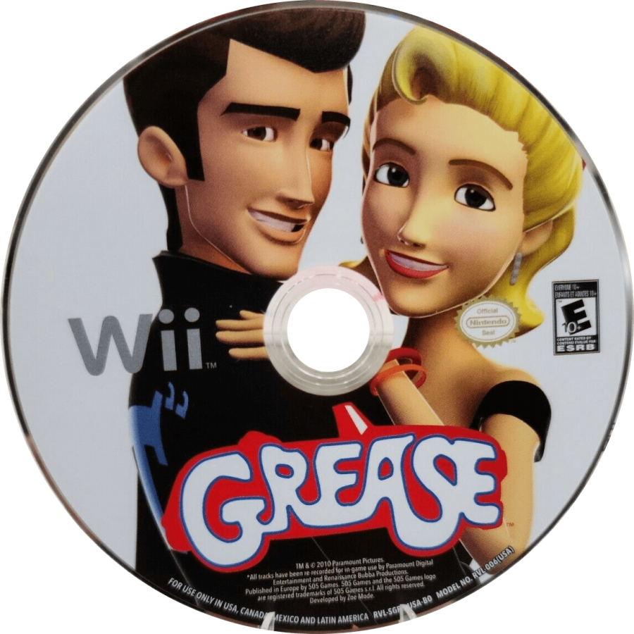 Grease: The Official Video Game – Nintendo Wii (Wii) music rhythm party disc for video game