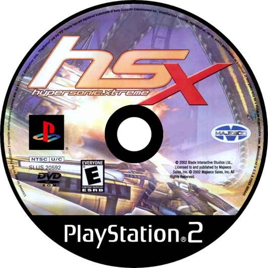 HSX: Hypersonic Xtreme disc art for Playstation 2 (PS2) video game