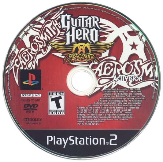 Guitar Hero Aerosmith PlayStation 2 PS2 for music rhythm video game fans featuring iconic Aerosmith songs guitar controller gameplay fast paced note matching career mode multiplayer rock performances classic rhythm action immersive soundtrack collectible gaming appeal disc