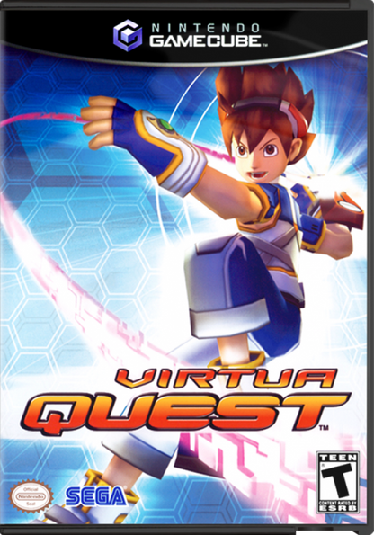 Virtua Quest for GameCube featuring action adventure gameplay set in the Virtua Fighter universe cover art