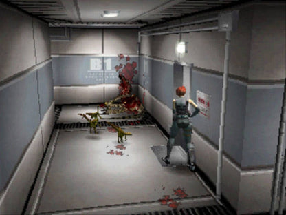 Dino Crisis with Demo Disc PlayStation PS1 for survival horror video game fans featuring dinosaur survival gameplay intense action cinematic storytelling puzzle solving resource management terrifying encounters classic Capcom horror adventure bonus demo disc collectible gaming appeal gameplay  