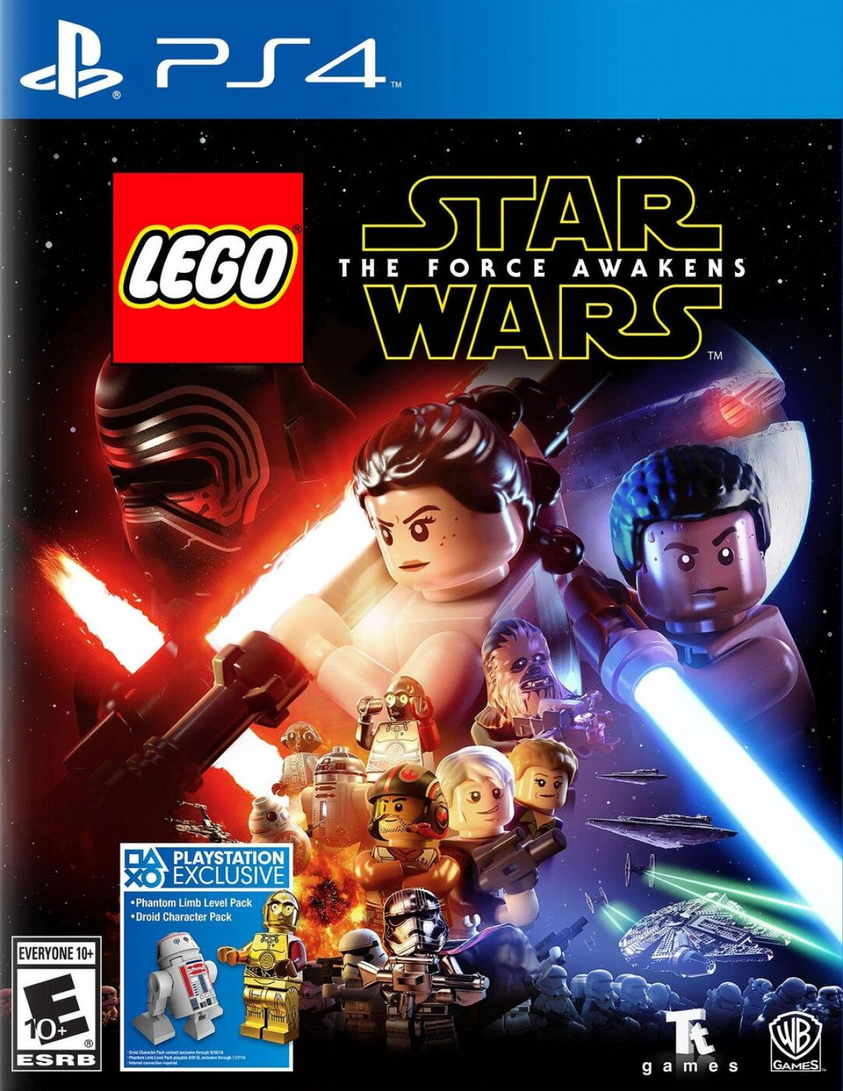 LEGO Star Wars: The Force Awakens cover art for PlayStation 4 (PS4) video game. 