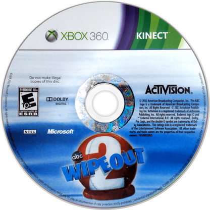 Wipeout 2 Xbox 360 Kinect disc art for obstacle course and party video game.