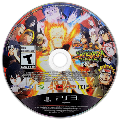 Naruto Shippuden: Ultimate Ninja Storm Revolution disc for PlayStation 3 (PS3) video game
