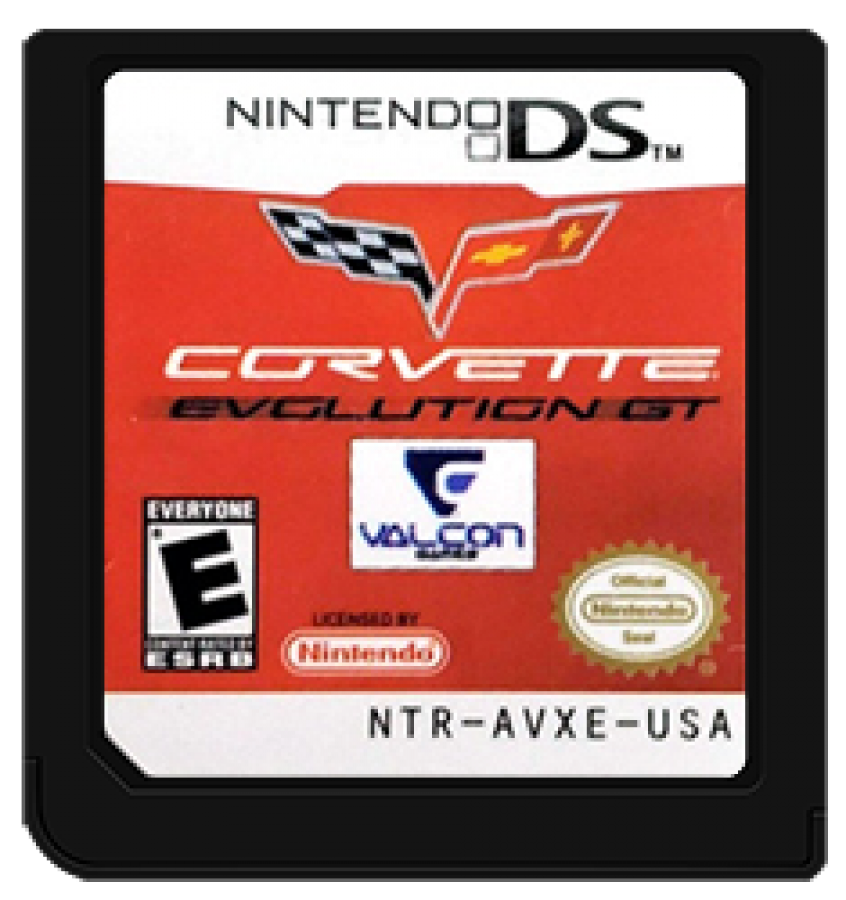 Corvette Evolution GT cartridge art for Nintendo DS (DS) video game