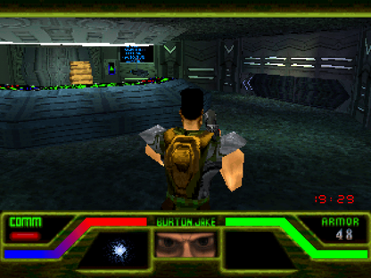 Broken Helix PlayStation 1 third-person action sci-fi horror video game Konami maximum security prison setting mutants creatures Bruce convict protagonist weapon combat exploration mutant DNA powers gameplay