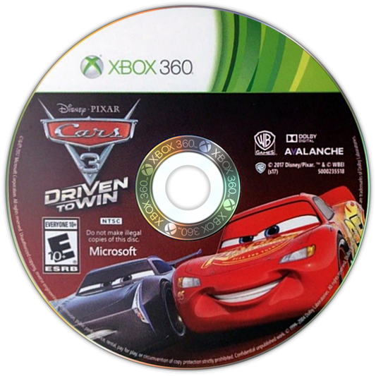 Cars 3: Driven to Win for Xbox 360 Disney Pixar racing game featuring Lightning McQueen arcade kart style racing multiplayer cups challenges family friendly gameplay disc