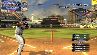 The Bigs Xbox 360 arcade style baseball game featuring over the top power hitting exaggerated player abilities MLB teams and athletes Home Run Pinball mode career mode fast paced gameplay and colorful stadium action by 2K Sports gameplay