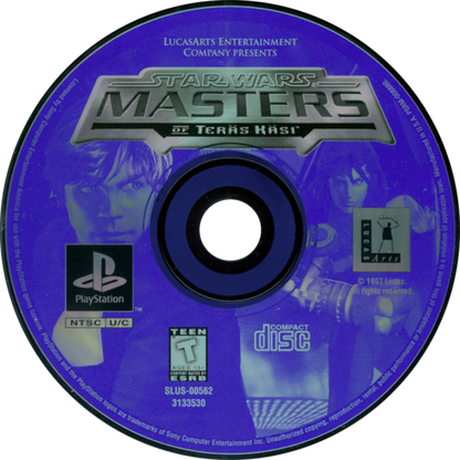 Star Wars: Masters of Teräs Käsi disc for PlayStation 1 (PS1) fighting video game