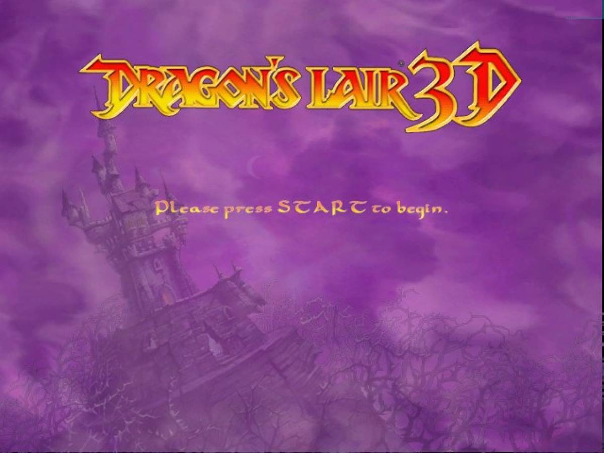 Dragon's Lair 3D: Return to the Lair start screen for GameCube (GC) action-adventure video game